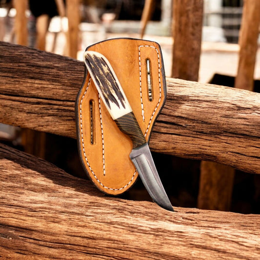 Custom Handmade Cowboy Knife with High Carbon Steel Blade
