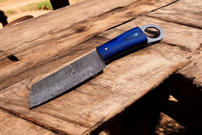 Custom Handmade Bull Cutter Knife with File Tool Steel Blade
