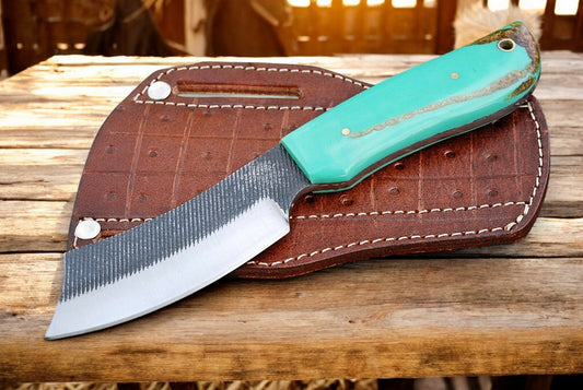 Custom Handmade Cowboy Knife with File Tool Steel Blade
