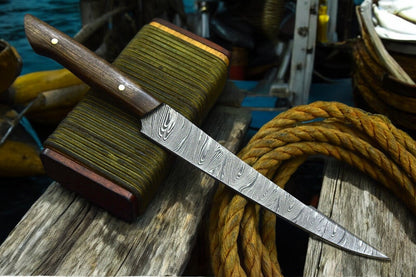 12.5-inch Damascus Steel Fillet Knife with Ergonomic Handle
