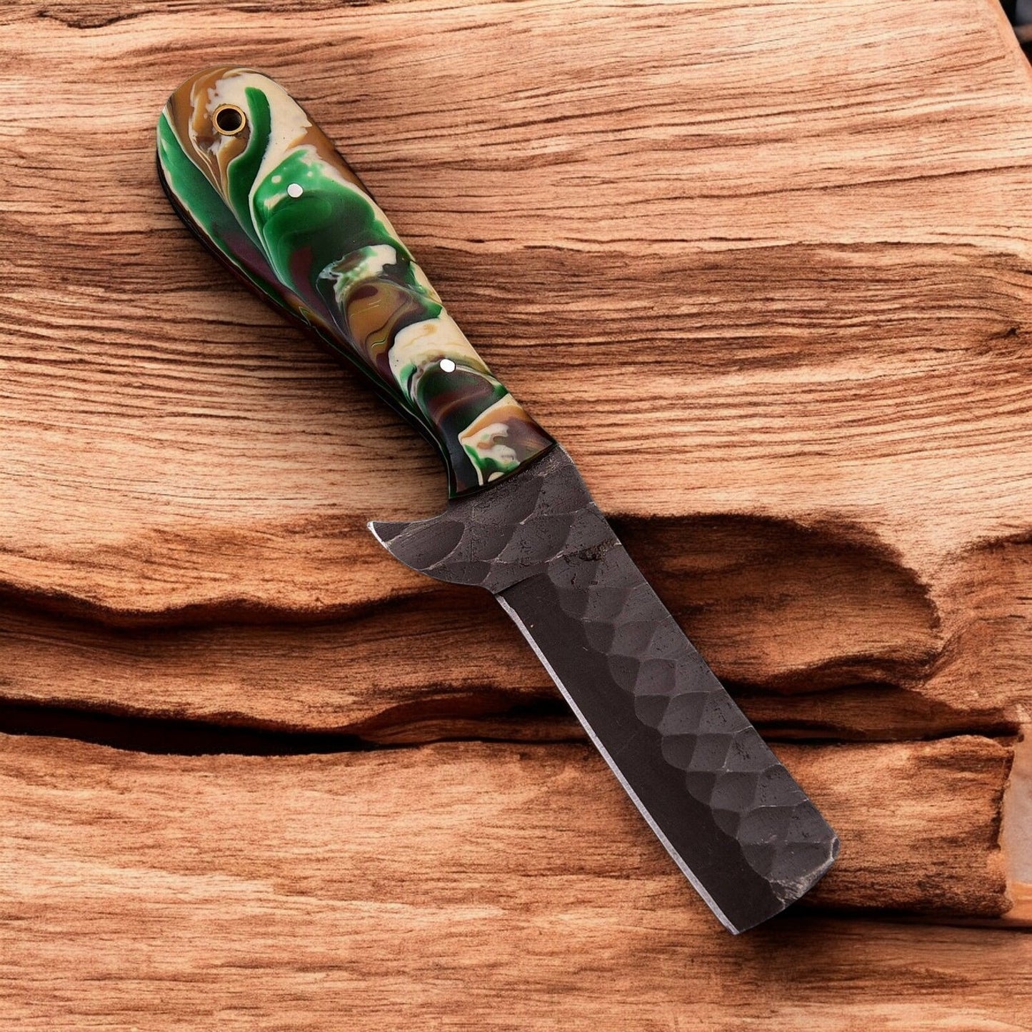 Custom Handmade Bull Cutter Knife with High Carbon Steel Blade
