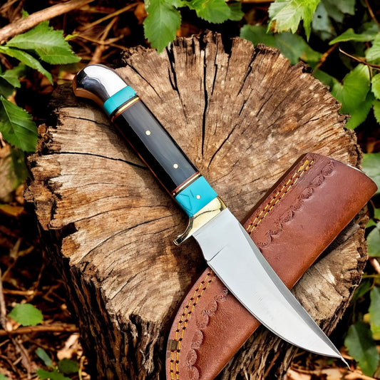 Sharp Bowie Knife for Hunting with D2 Steel Blade
