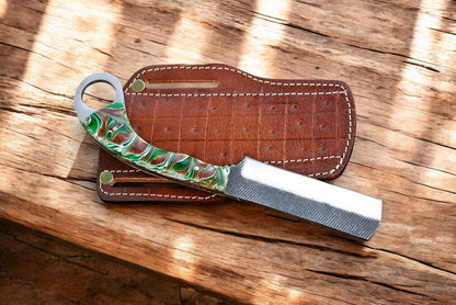 Custom Handmade Bull Cutter Knife with File Tool Steel Blade
