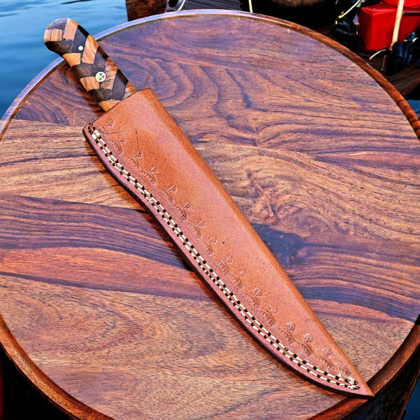 Leather Sheath for Custom Fillet Knife
