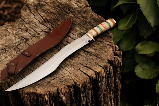 Side View of 12-Inch Blade Huge Bowie Knife
