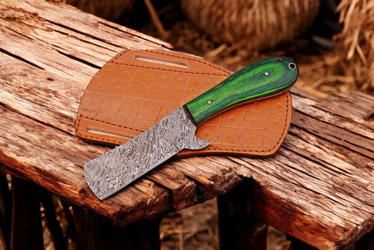 Bull Cutter Knife with Leather Sheath
